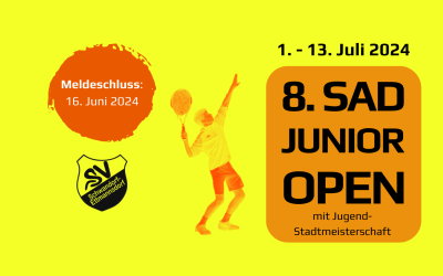 8. SAD Junior Open mit Jugend-Stadtmeisterschaft